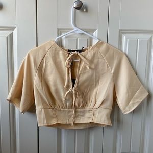 Light yellow crop top